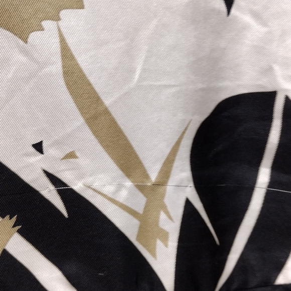 Vintage Coldwater Creek 100% Silk Floral Pleated Skirt Women's S Cream Black 90s - Picture 10 of 10